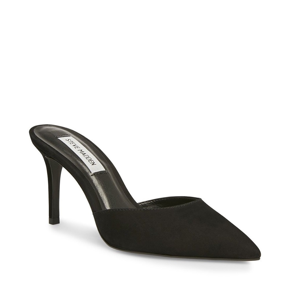 Steve Madden black mule stiletto heels size 7